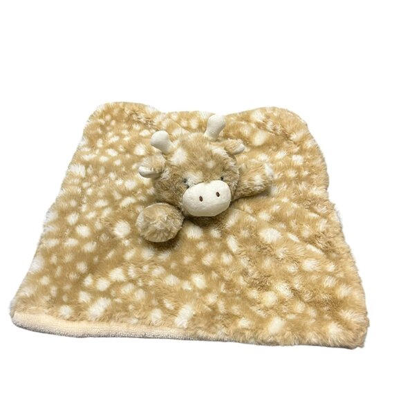 Linzy Baby Lovey Giraffe Rattle Infant Security Blanket Brown Boys Girls‎ - Picture 1 of 7
